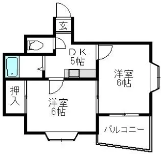 コーラルハイツ【101号室】の間取り