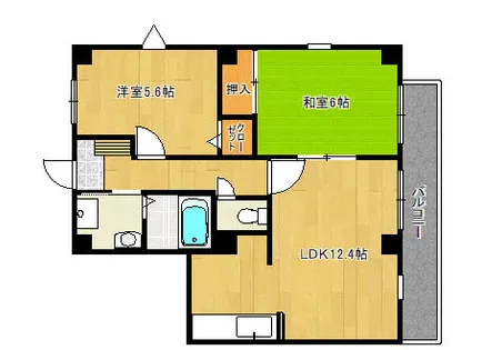 フォブール松ヶ丘【301号室】の間取り