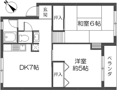 ハイツ瑞原【2階】の間取り