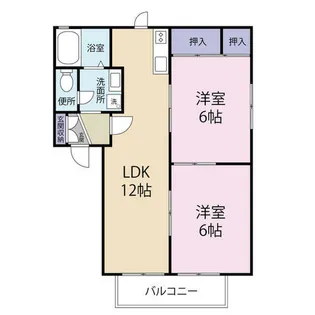 グレイシャス三苫 A棟【202号室】の間取り