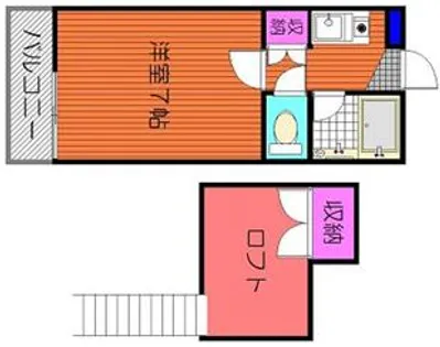 ウェルネス下原【101号室】の間取り