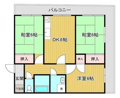 江口マンション【201号室】の間取り
