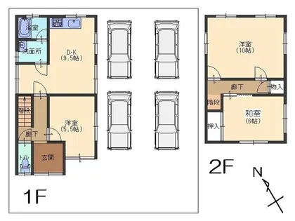 京都府南丹市八木町八木鹿草【一戸建】の間取り