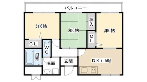 サントピア綾園【403号室】の間取り