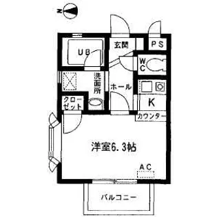 クレール・ニマン【208号室】の間取り