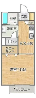 インステージ繁昌 E棟【1階】の間取り