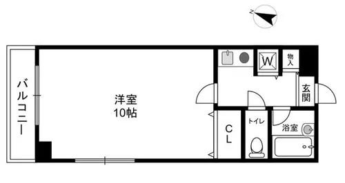 シルクパレス三宮【3階】の間取り