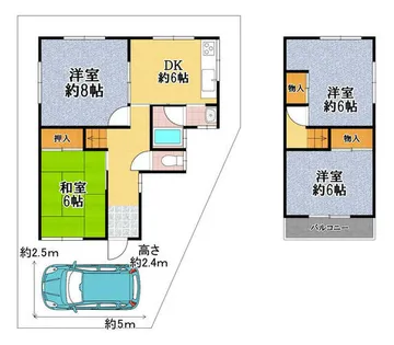 大阪府河内長野市向野町【一戸建】の間取り