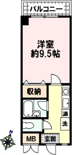 グランドハイツ上筒井【302号室】の間取り