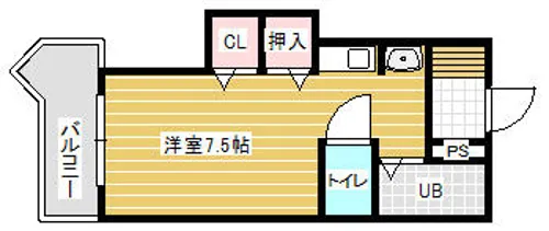 田中第8ハイツ【403号室】の間取り