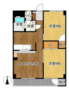 AGビル小田部【602号室】の間取り