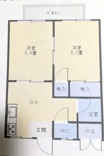福岡県田川市大字糒【アパート】の間取り