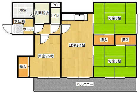 サージュ片野【3階】の間取り
