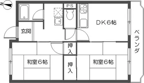 コーポ西台【4階】の間取り