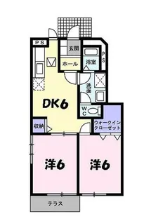 アヴェニールシャルマンA【102号室】の間取り