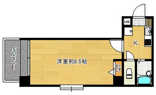 ヴォーヌンク日赤通り【602号室】の間取り