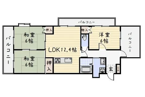 シャトレ諏訪町【8階】の間取り