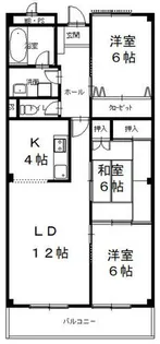 ロイヤルレインボー中主【2階】の間取り