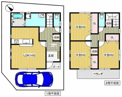 大阪府吹田市南吹田5丁目【一戸建】の間取り