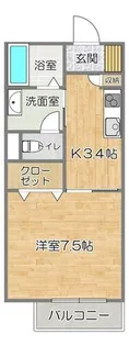 インステージ繁昌 F棟【1階】の間取り