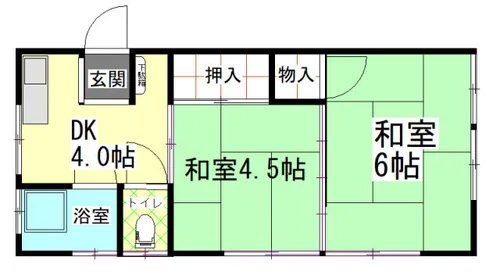 富士アパート【1F3号室】の間取り