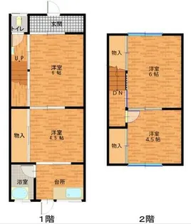 兵庫県朝来市和田山町平野【アパート】の間取り