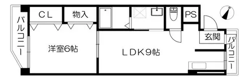第二中村マンション【2階】の間取り