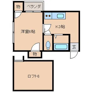 フォンタル中央【205号室】の間取り