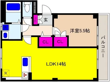 ハーモニーコート東町【1階】の間取り