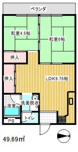 ハイツ青山【202号室】の間取り