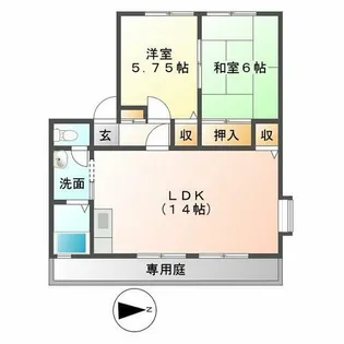 コーポサンライズ【103号室】の間取り