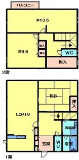 京都府木津川市州見台5丁目【一戸建】の間取り
