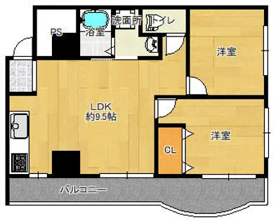 マツモトビル【5B号室】の間取り