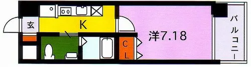 ラージウエル園田【701号室】の間取り