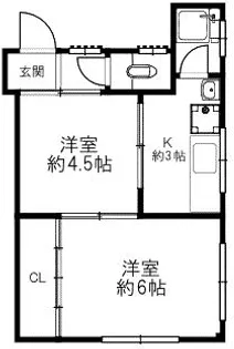 大阪府大阪市北区本庄西2丁目【マンション】の間取り