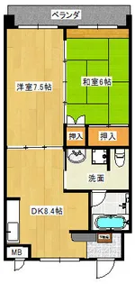 コモリエーゼ大野【301号室】の間取り