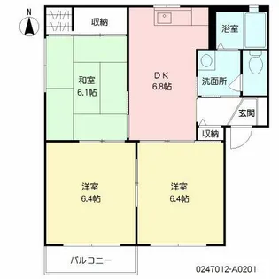 ル・ソレイユ【2階】の間取り