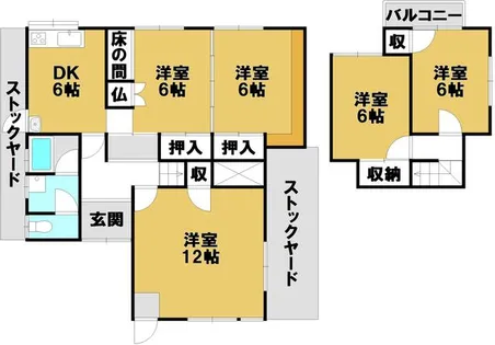 滋賀県東近江市種町【一戸建】の間取り