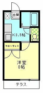愛知県名古屋市守山区八反【アパート】の間取り