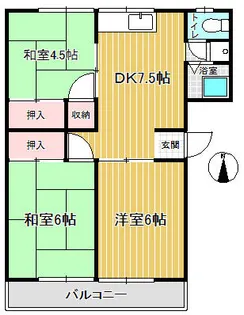 ジョイ綱分【1階】の間取り
