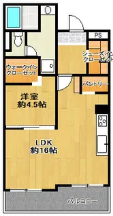 シャルマンコーポ円町【502号室】の間取り