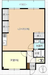グリーンハイツ5棟【402号室】の間取り