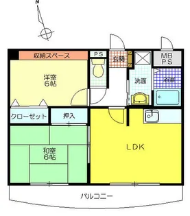 フェリスメンテ・狩口台【2階】の間取り