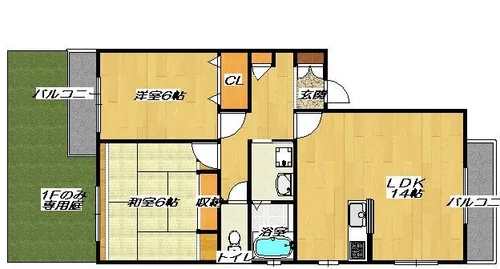 橋本マンション【101号室】の間取り