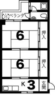 コーポ三谷【13号室】の間取り
