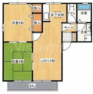 福岡県筑紫野市針摺西2丁目【アパート】の間取り