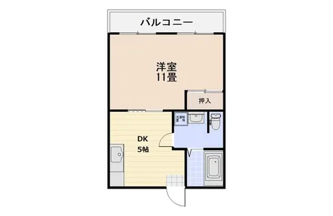 自由ヶ丘ハイツ【201号室】の間取り