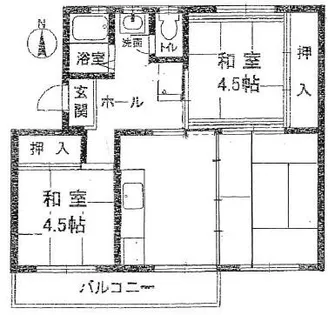 大阪府箕面市粟生間谷西4丁目【マンション】の間取り
