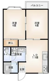 ニューハイツ北野【2階】の間取り