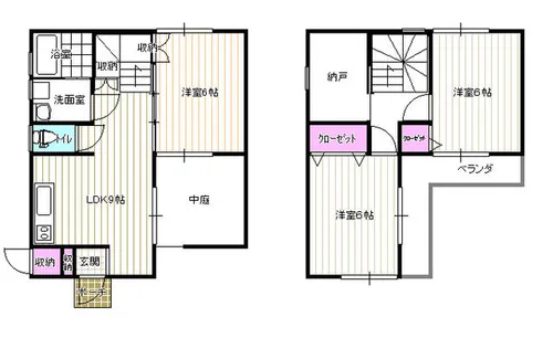 福岡県大牟田市大字歴木【一戸建】の間取り
